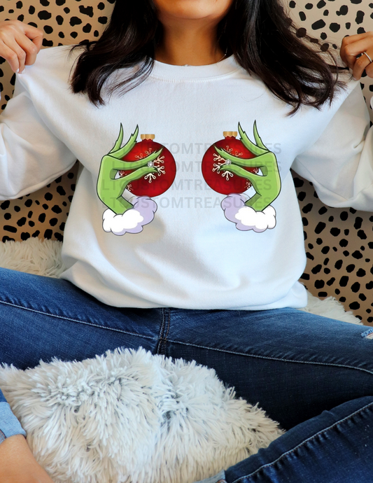 Grinch Ornaments Sweater